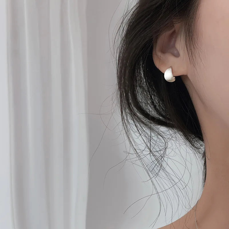925 Sterling Silver Frosting Stud Earrings | Classic Wedding Jewelry for Women