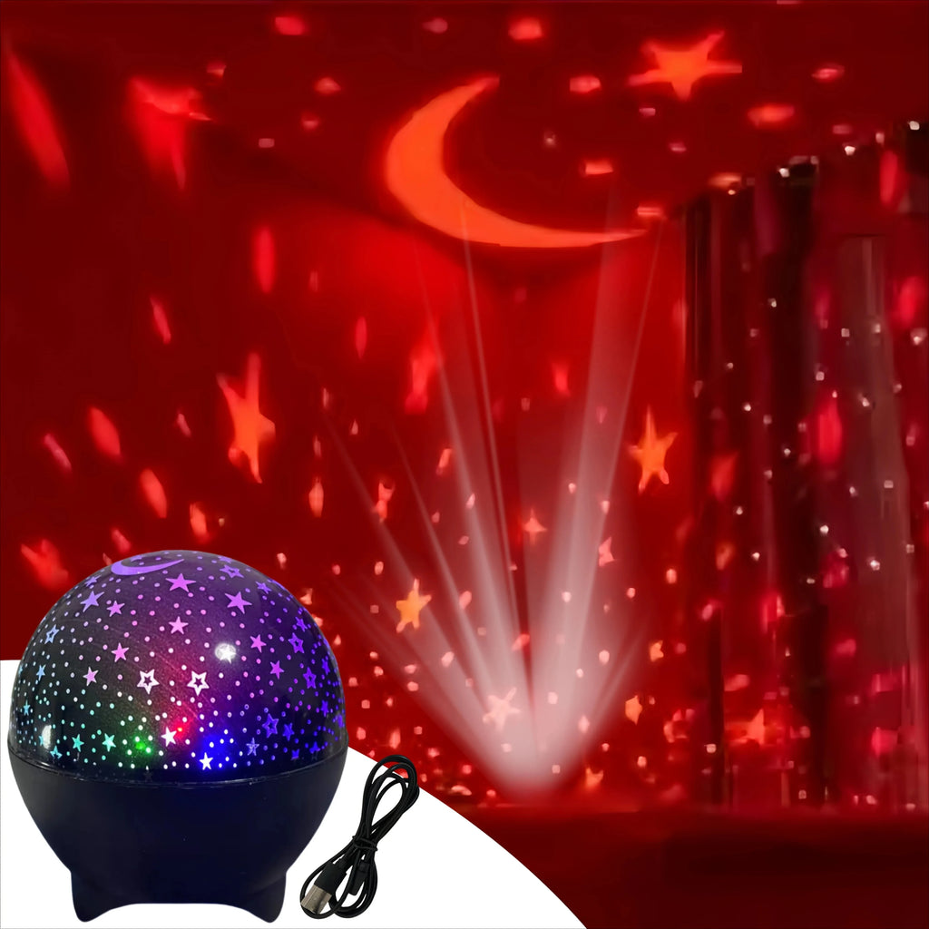 Starry Sky Projector Light | USB Moon Night Light for Kids Room Decor
