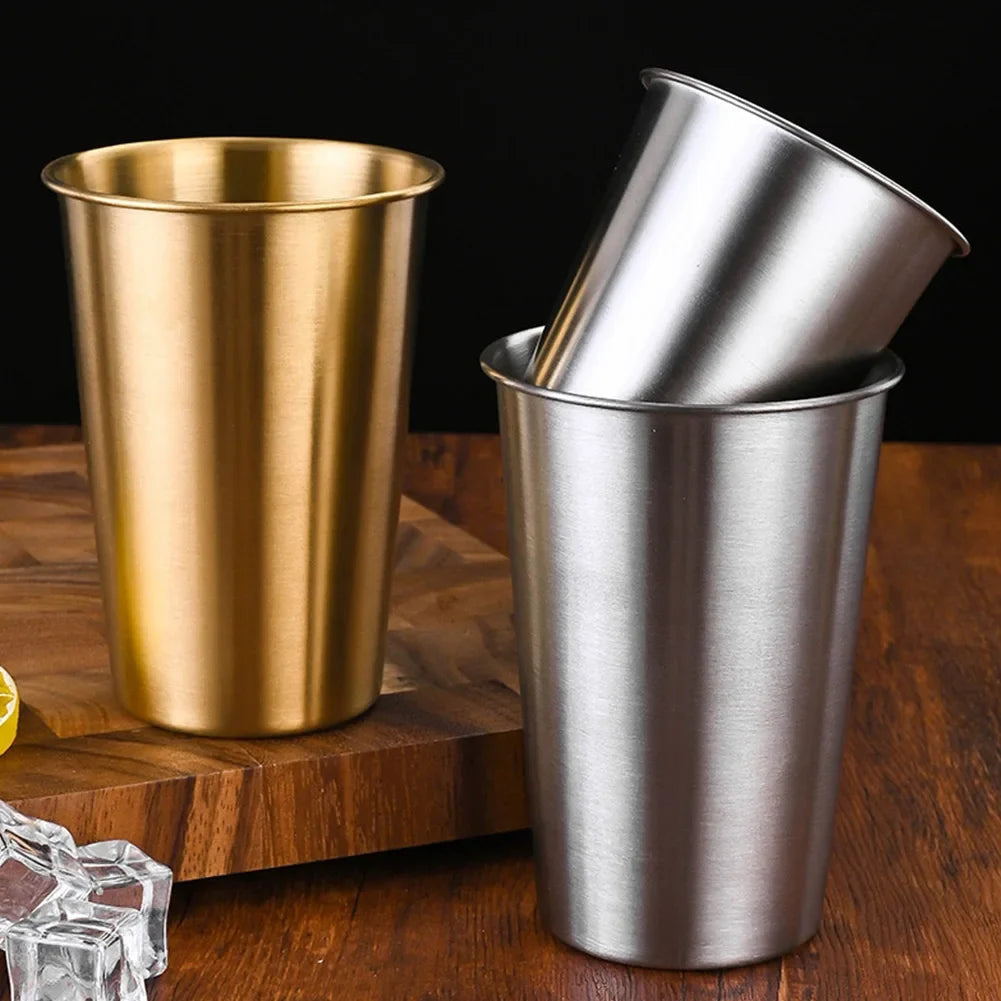 Stainless Steel Beer Cup Set | Durable Mugs for Camping, Coffee, and Whiskey