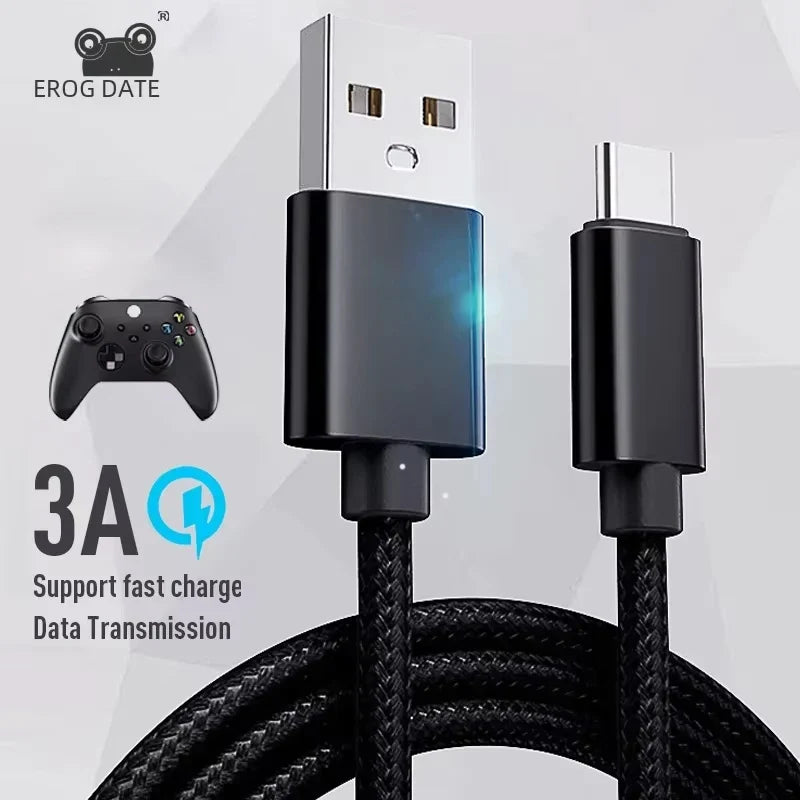 DATA FROG 1m 2m 3m USB Type C Charging Cable for PS5 Xbox Series S X Controller