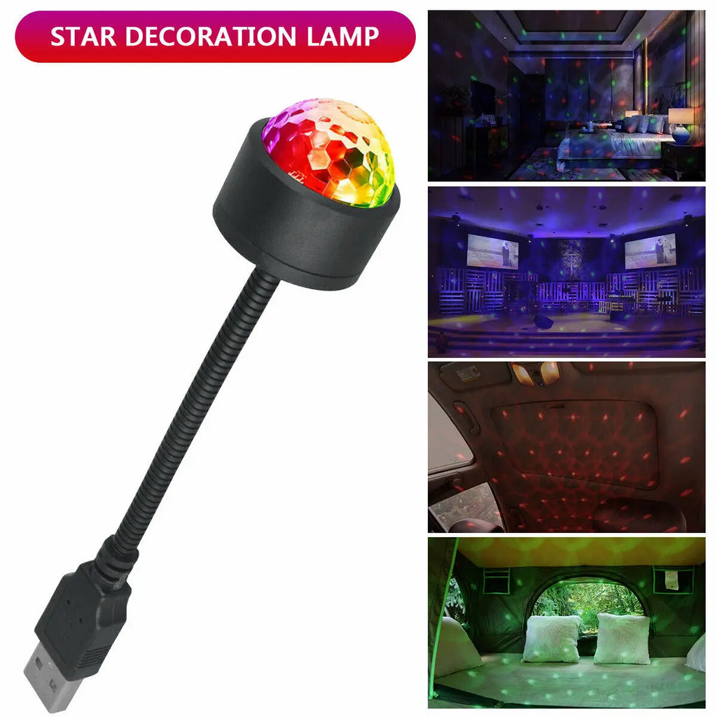 Car Roof Star Night Light | LED Interior Atmosphere Ambient Projector with Music Control