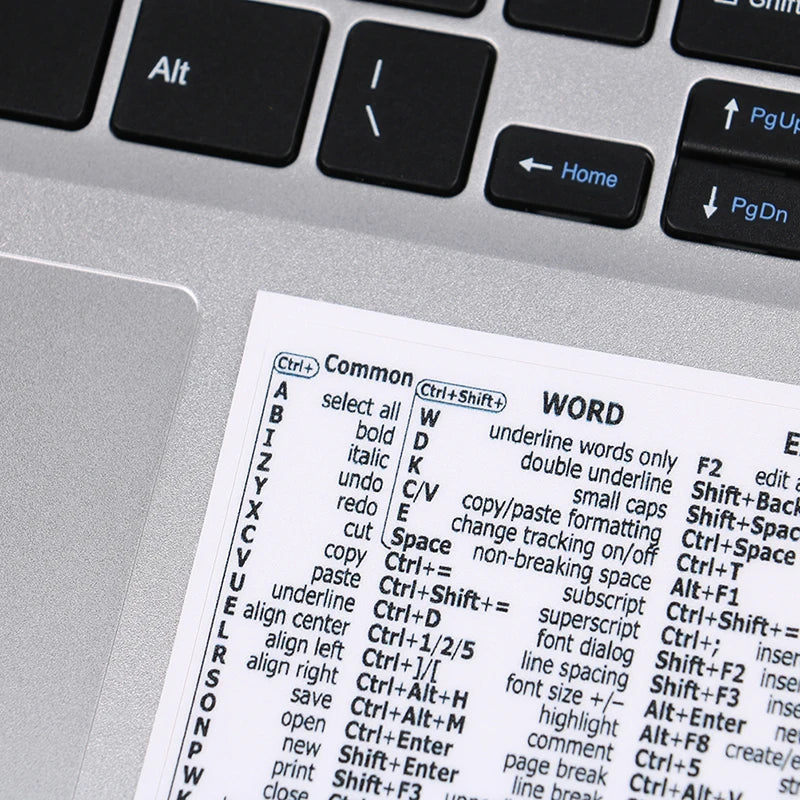 Windows PC Keyboard Shortcut Sticker | Reference Guide for Laptop Desktop