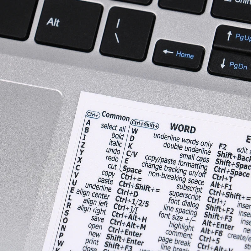 Windows PC Keyboard Shortcut Sticker | Quick Reference Decal for Laptop Desktop