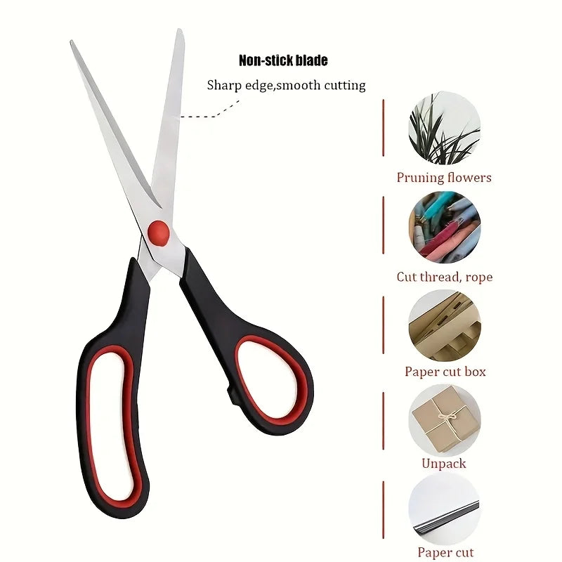 3pcs Stainless Steel Scissors Set | Multipurpose Office and Household Cutting Tool