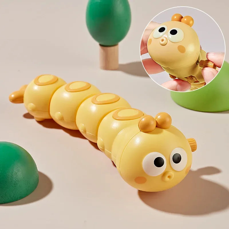 Cartoon Clockwork Caterpillar Crawling Toy | Parent-Child Interactive Wind Up Toy for Kids