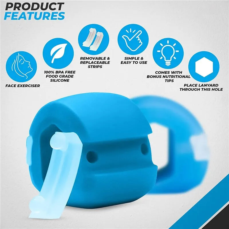 Jawline Exerciser Facial Toner | Food-Grade Silicone Jaw Muscle Training Ball