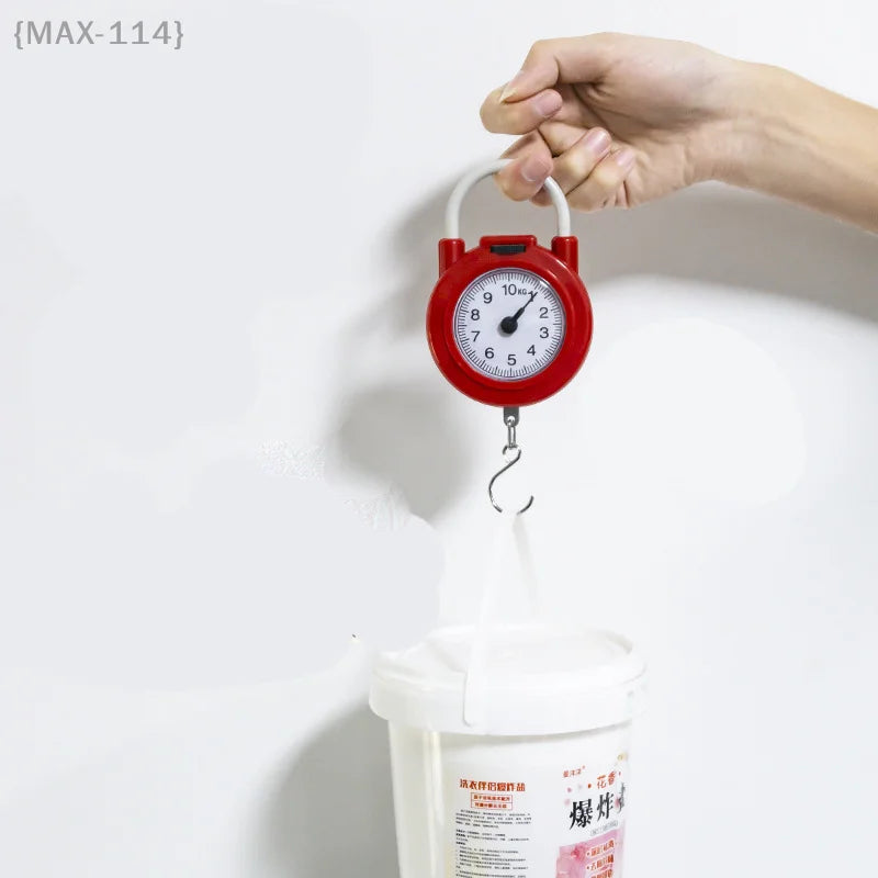 Portable 10kg Hanging Mechanical Scale | Luggage & Kitchen Weight Tool