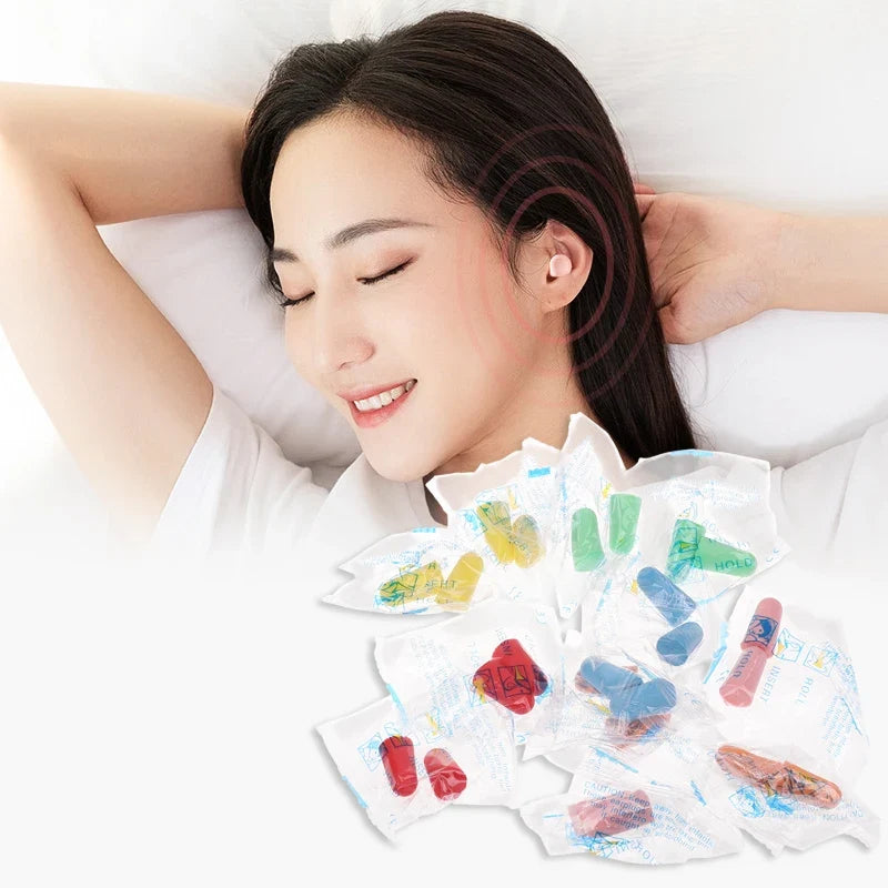10 Pairs Sponge Earplugs | Noise-Isolating Sleep & Work Earplug Set