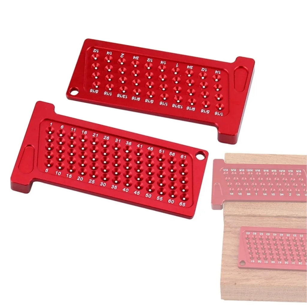 Woodworking Scribe Metric/Inch Precision T-Ruler | Aluminum Pocket Marking Gauge for Carpentry