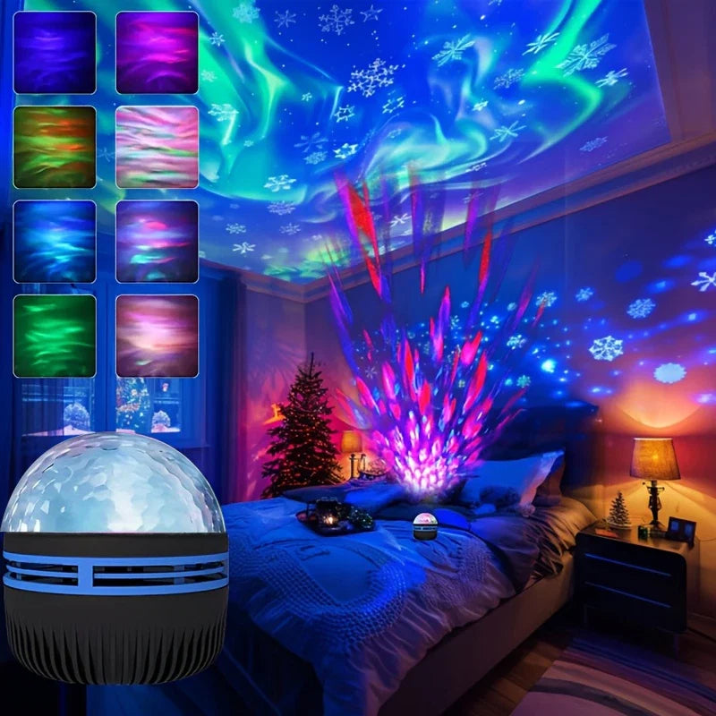 Northern Lights LED Atmosphere Projector | 7 Modes Starry Night Light with Remote