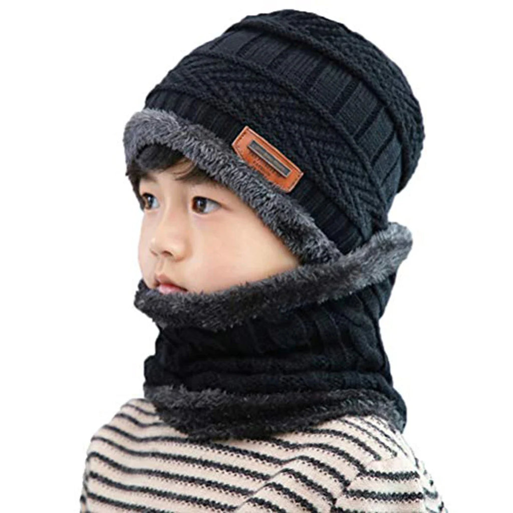 Children Winter Knit Hat and Scarf Set | Warm Unisex Accessory