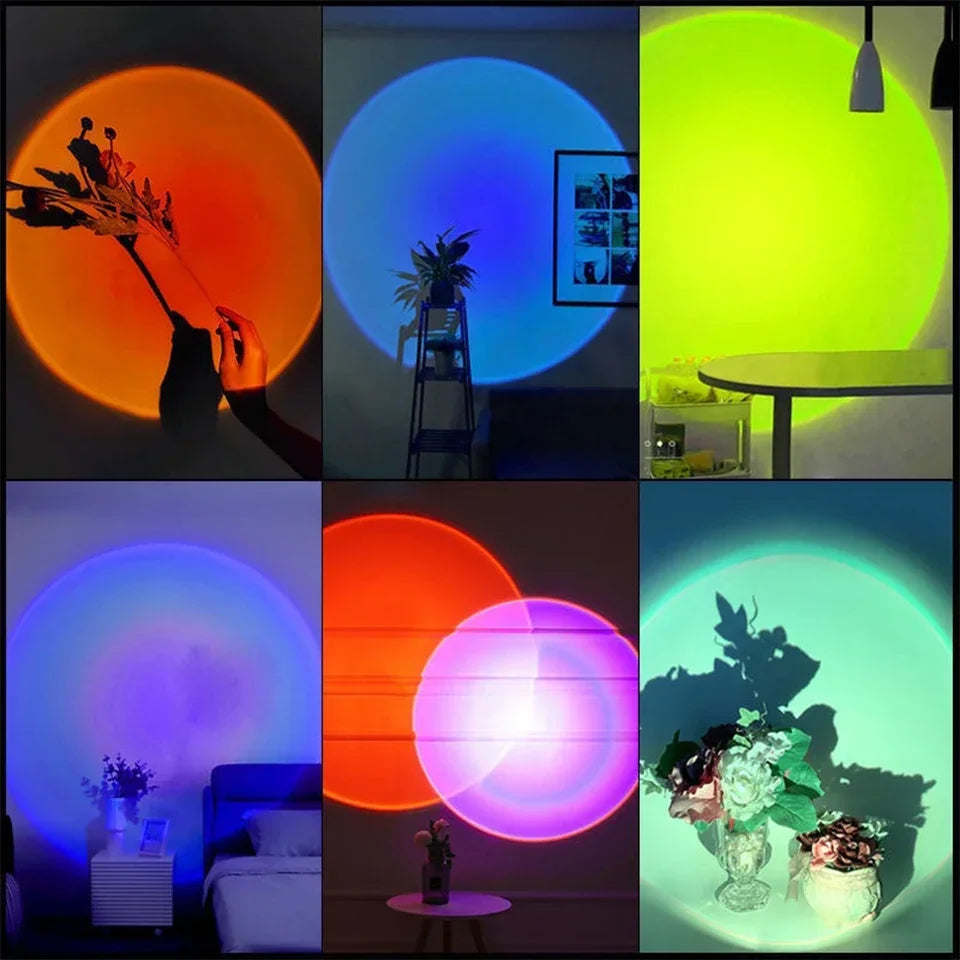 USB Sunset Light LED Rainbow Night Lamp | Photography Wall Atmosphere Decor