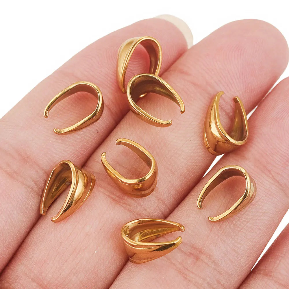 Gold Plated Melon Clasps | Stainless Steel Jewelry Connectors