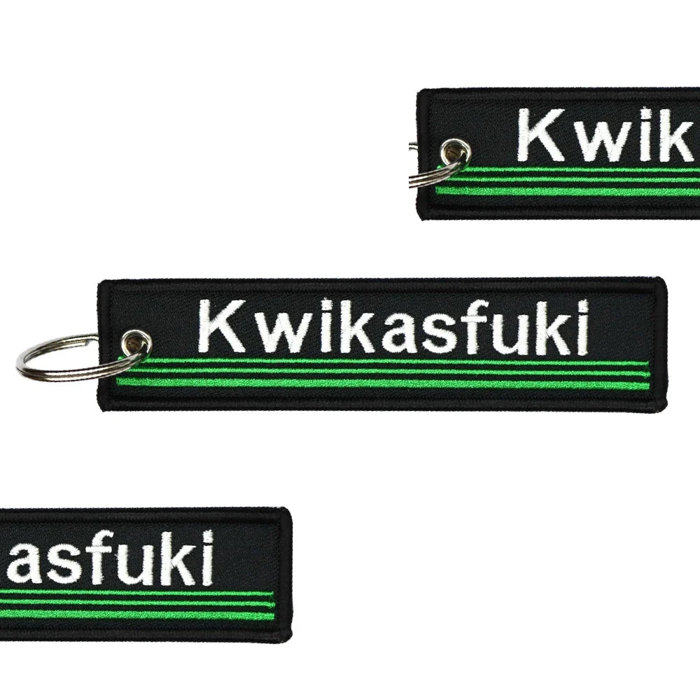Motorcycle Keychain Double Sided Embroidery | Fashion Key Ring Gift
