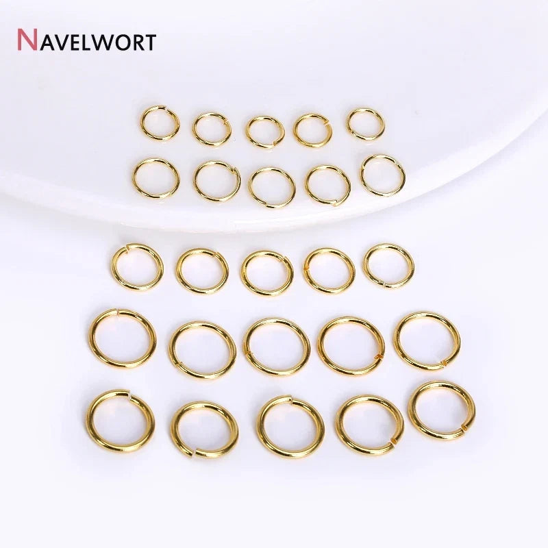 18K Gold Plated Split Rings for Jewelry Making | DIY Connector Rings