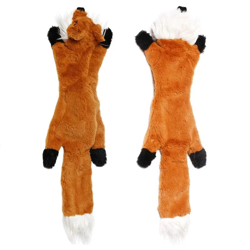 Squeaky Dog Toy | No Stuffing Plush Toy with Built In Sounders