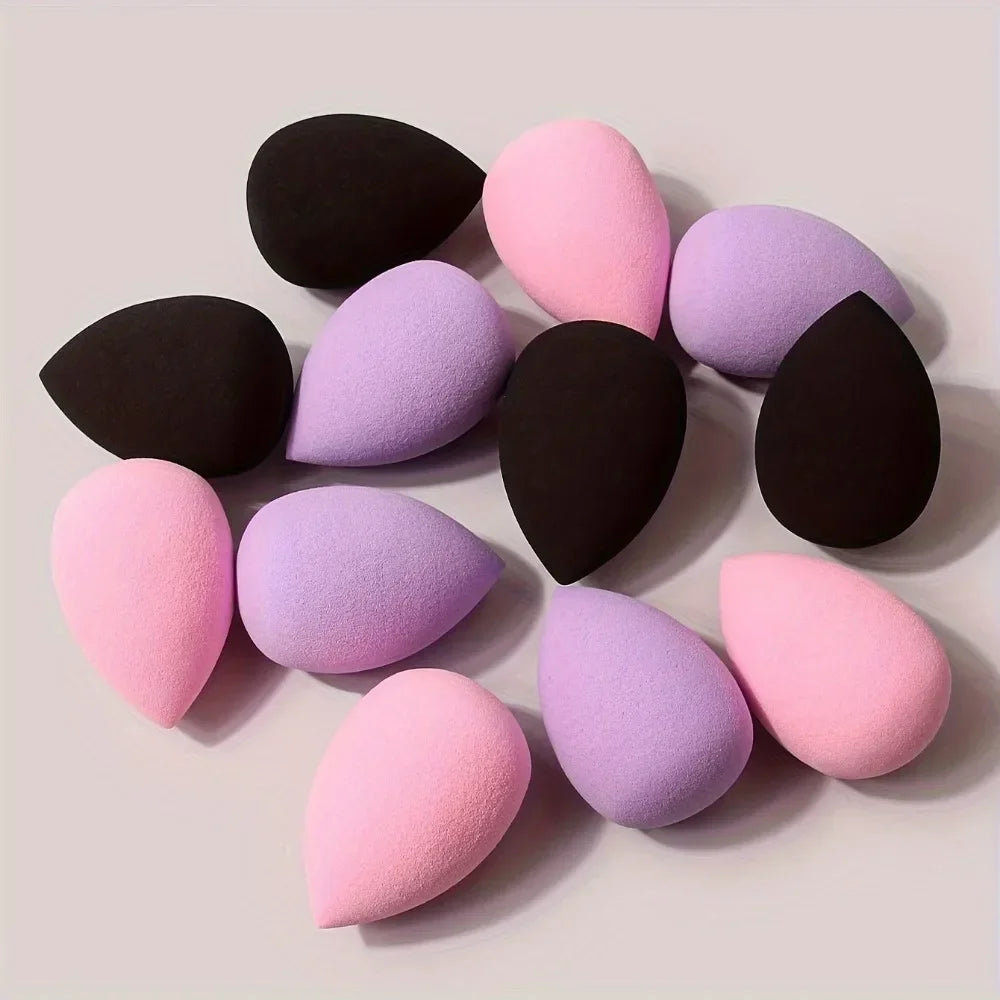 12Pcs Multicolor Makeup Sponge Blender Set | Soft Foundation Cosmetic Puff Kit