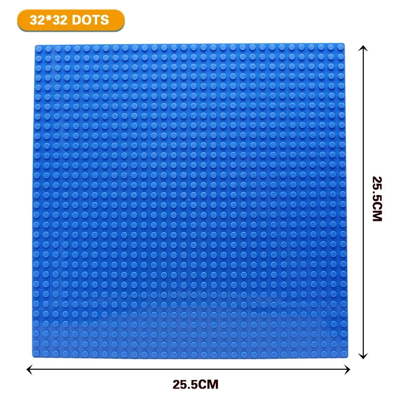 Classic Building Block Baseplates | 3-Pack Compatible Base Plates for Creative Construction Toys