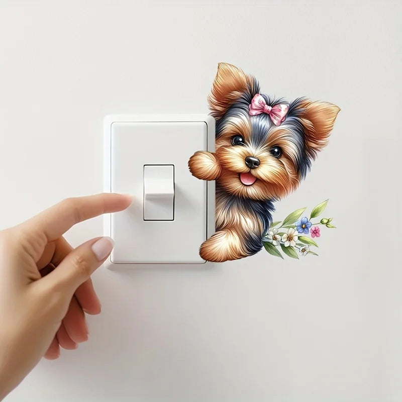 Cute Puppy Stickers for Room Decor | Removable Wall Decals