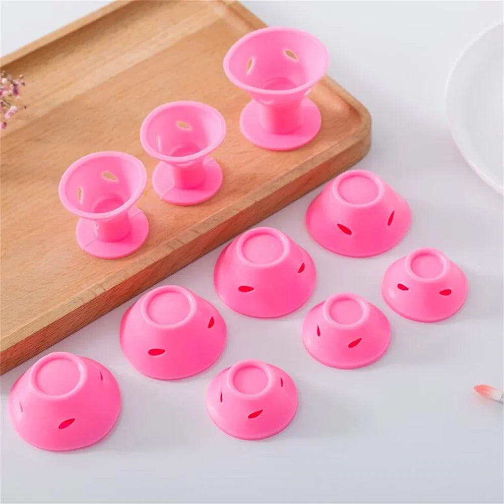 10pcs Heatless Hair Curlers Set | Soft Silicone No Heat Hair Rollers for Sleeping