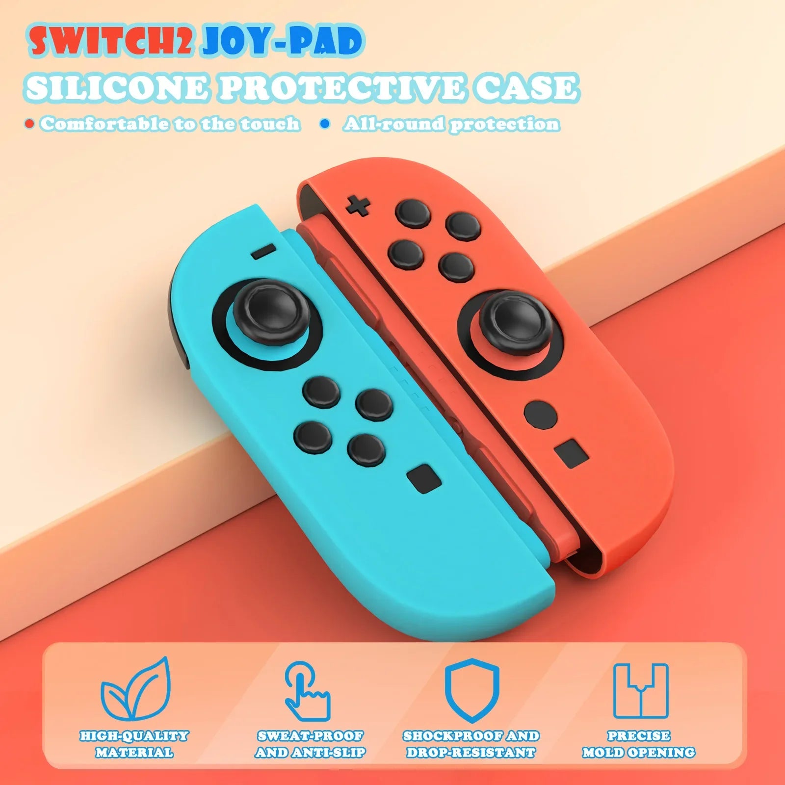 Silicone Grip Cover for Nintendo Switch 2 | Protective Controller Shell
