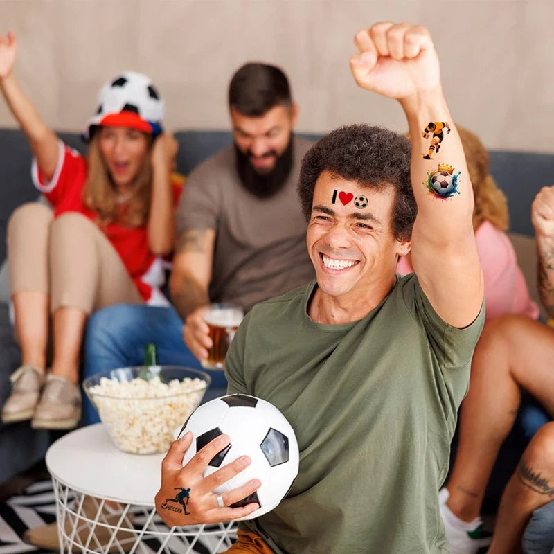 10pcs Soccer Temporary Tattoo Stickers | Kids Birthday Party Favors