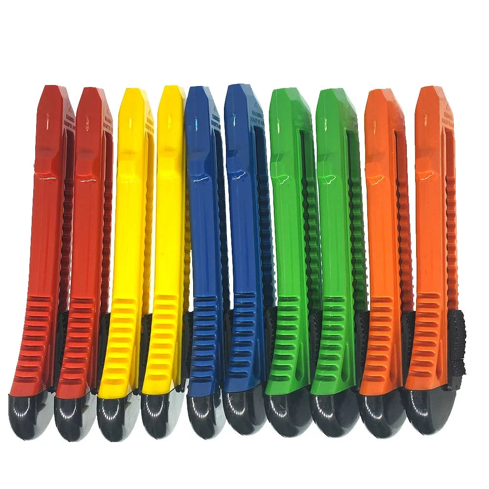 Retractable Utility Knife | 18mm Razor Sharp Box Cutter with 10 Blades