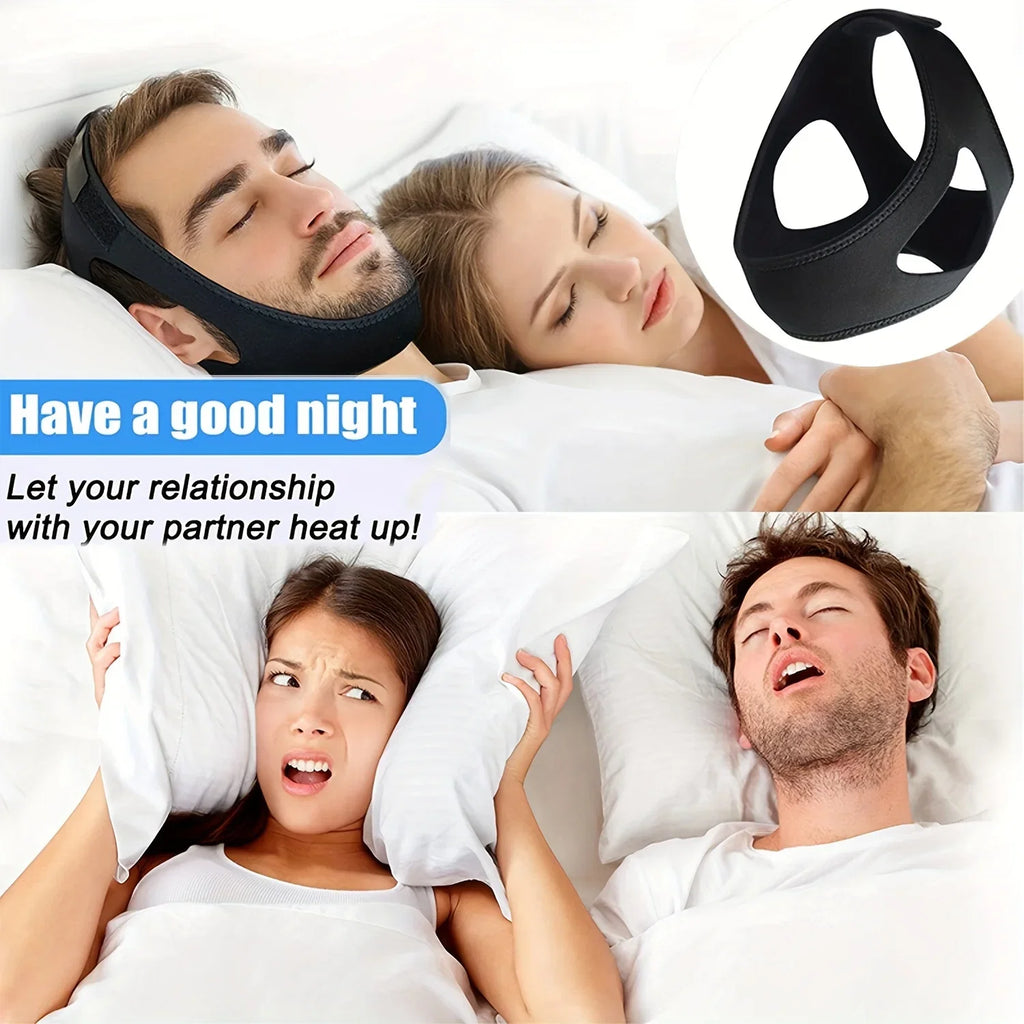 Neoprene Anti Snoring Chin Strap | Stop Snoring Jaw Belt Sleep Aid