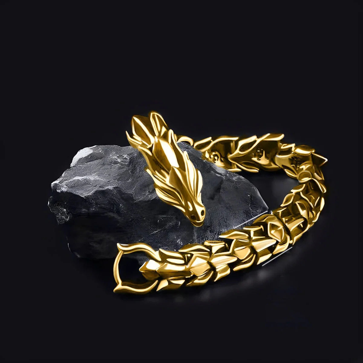 Men's Viking Dragon Bangle Bracelet | Vintage Punk Hiphop Chain Jewelry