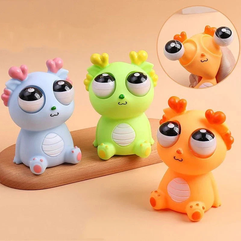 Silly Eyeball Pop Squeeze Toys | Stress Relief Animal Gifts for Kids and Adults