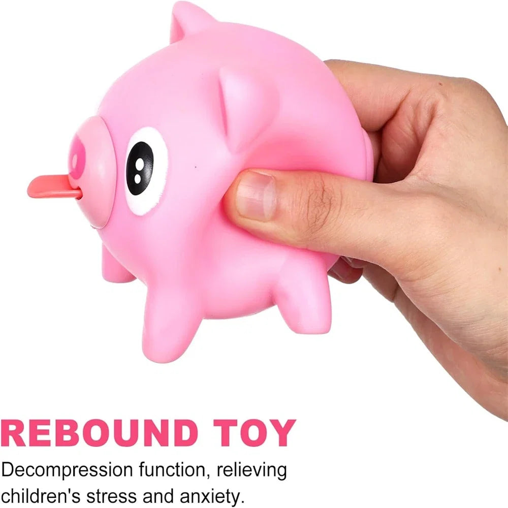 Screaming Pigs Squeeze Animal Ball | Squeaky Stress Relief Toy
