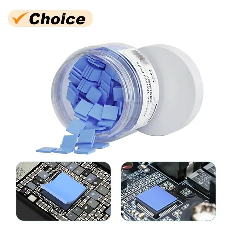 100 Pcs Thermal Insulating Silicone Sheets | High Temperature Repair Mat for Motherboard CPU GPU IC