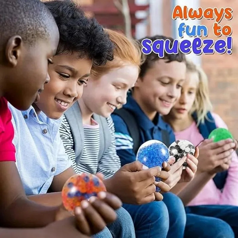 6PCS Mini Squishy Stress Balls Set | Rainbow Squeeze Ball EDC Toy Sensory Fidget Toy