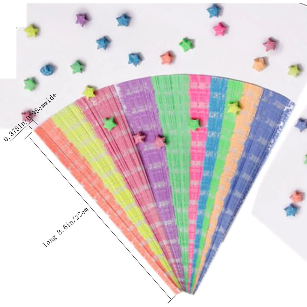 Colorful Origami Star Paper Strips | DIY Lucky Star Craft Kit