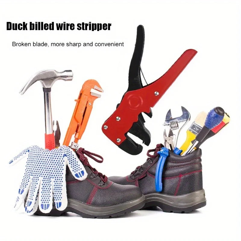 Plastic Steel Multifunctional Duckbill Wire Strippers | Reset Spring Cable Crimper