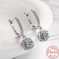 2CT Moissanite Huggie Hoop Earrings | Lab Created Diamond 925 Sterling Silver Dainty Hoop Dangle Earrings