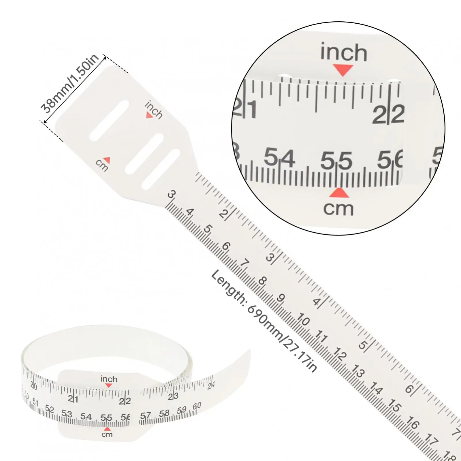 Baby Head Circumference Measuring Tape | Soft Plastic Ruler for Infant Growth Tracking