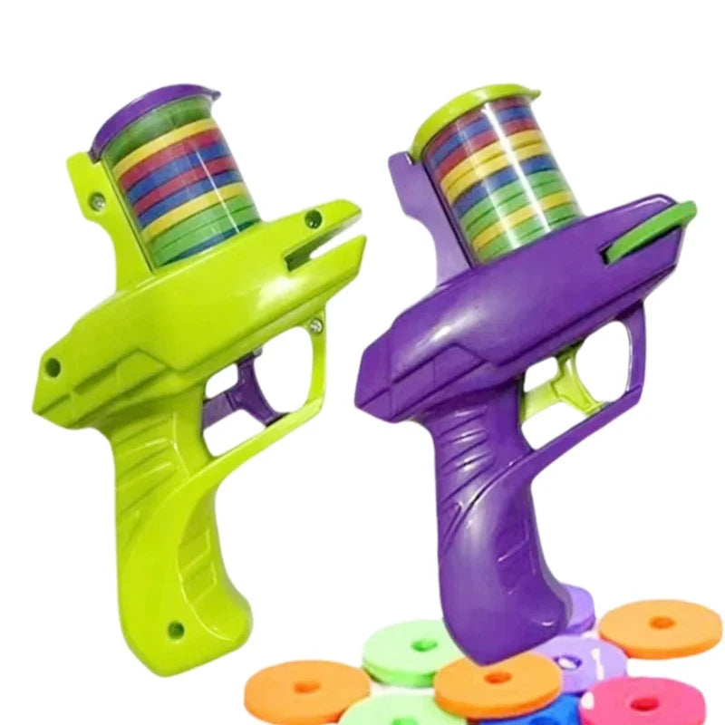 Foam Disc Launcher Set | Flying Disc Hand Shooter for Outdoor Games