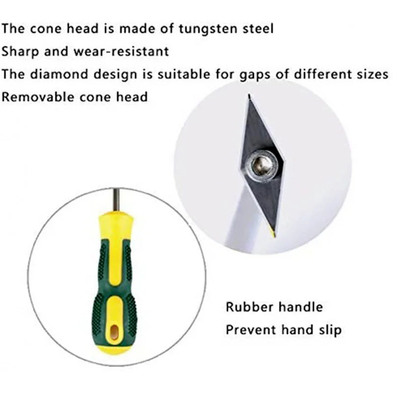 Ceramic Tile Grout Remover | Tungsten Steel Drill Bit for Floor and Wall Cleaning