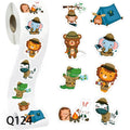 100-500 Animal Stickers Roll | Small Decorative Labels for Photocards and Gifts