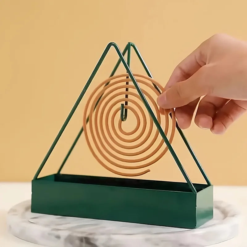 Triangle Mosquito Mat Stand | Simple Iron Holder for Indoor Rooms