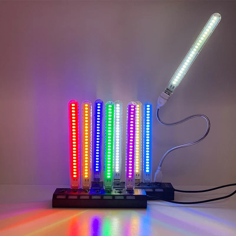 DC5V 24LED USB Night Light | 7 Color Atmosphere Lamp for Live Streaming
