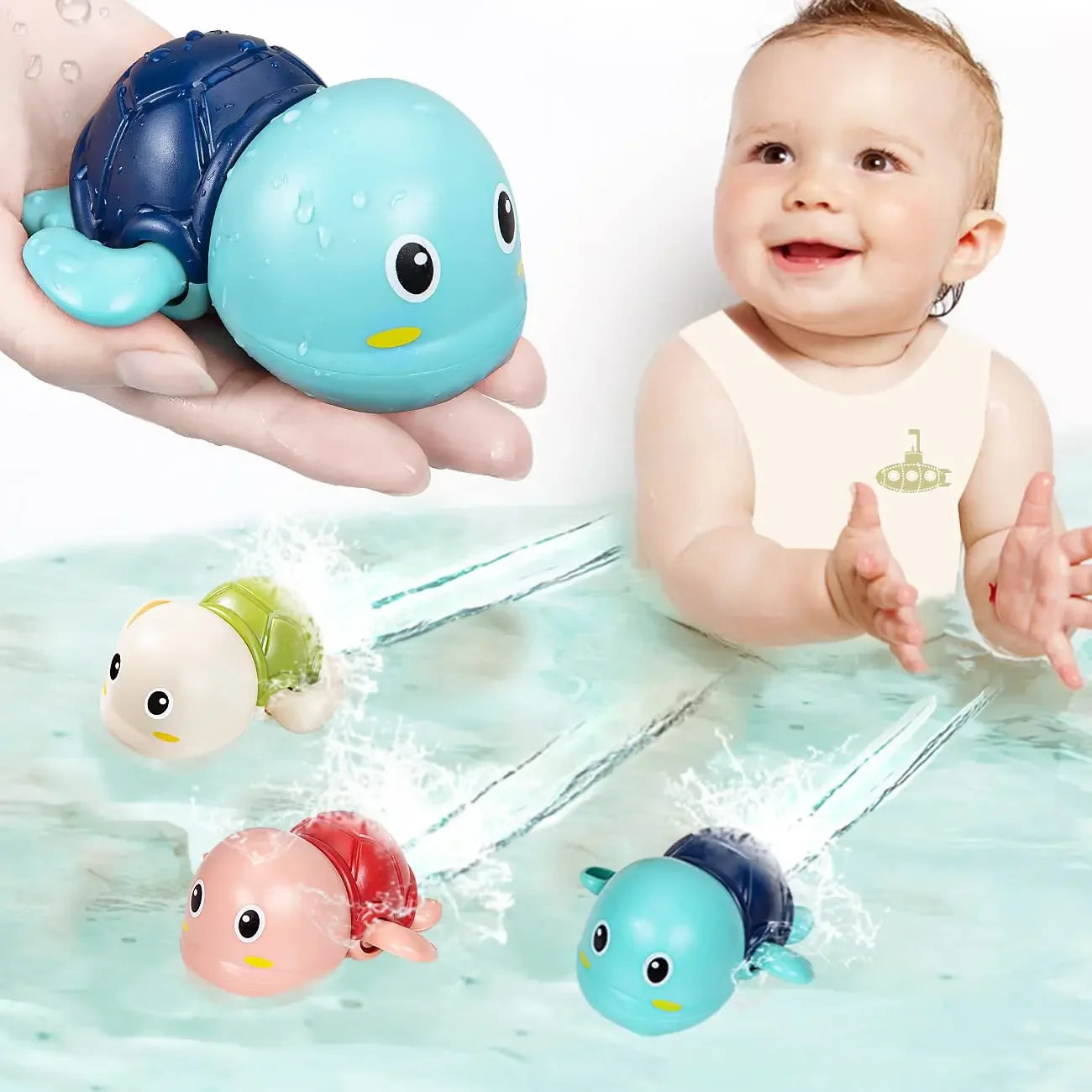 Whale Clockwork Bath Toy | Wind-Up Swimming Water Play for Toddlers