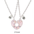 Broken Heart Best Friends Pendant Set | Magnetic Adjustable Lover Necklace for Women