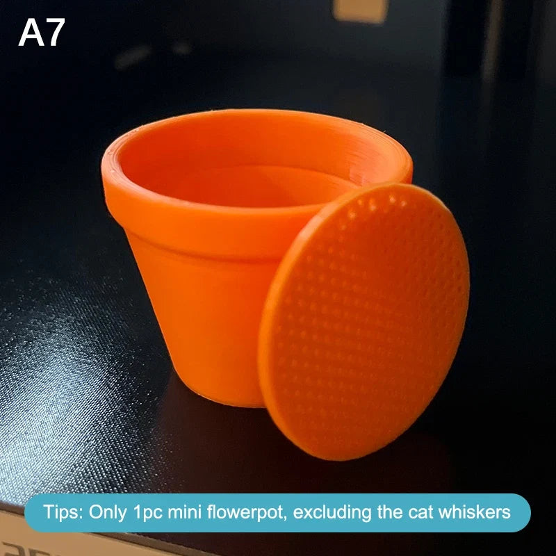 Pet Whisker and Fur Collector | Mini Flower Pot Cat Whisker Holder