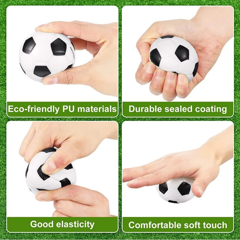 2Pcs Foam Soccer Stress Balls | Squeeze Toy for Anxiety Relief and Party Favors
