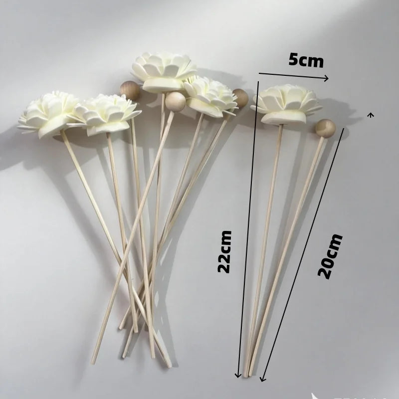 10PCS Artificial Flower Rattled Reed Fragrance Diffuser Sticks | Home Aroma Refills