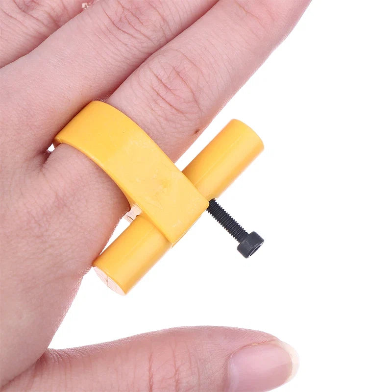 Fingertip Decompression Ring with 48 Plastic Marbles | Stress Relief Toy and Keychain Launcher