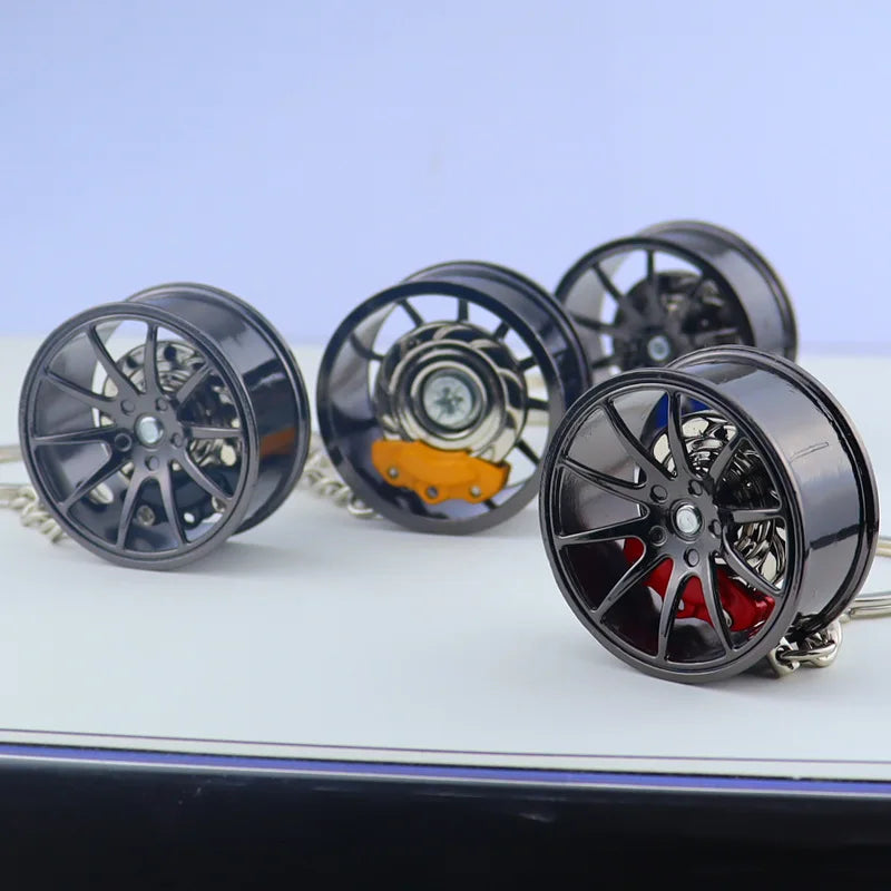 3D Car Tire Brake Disc Keychain | Fidget Toy Key Ring