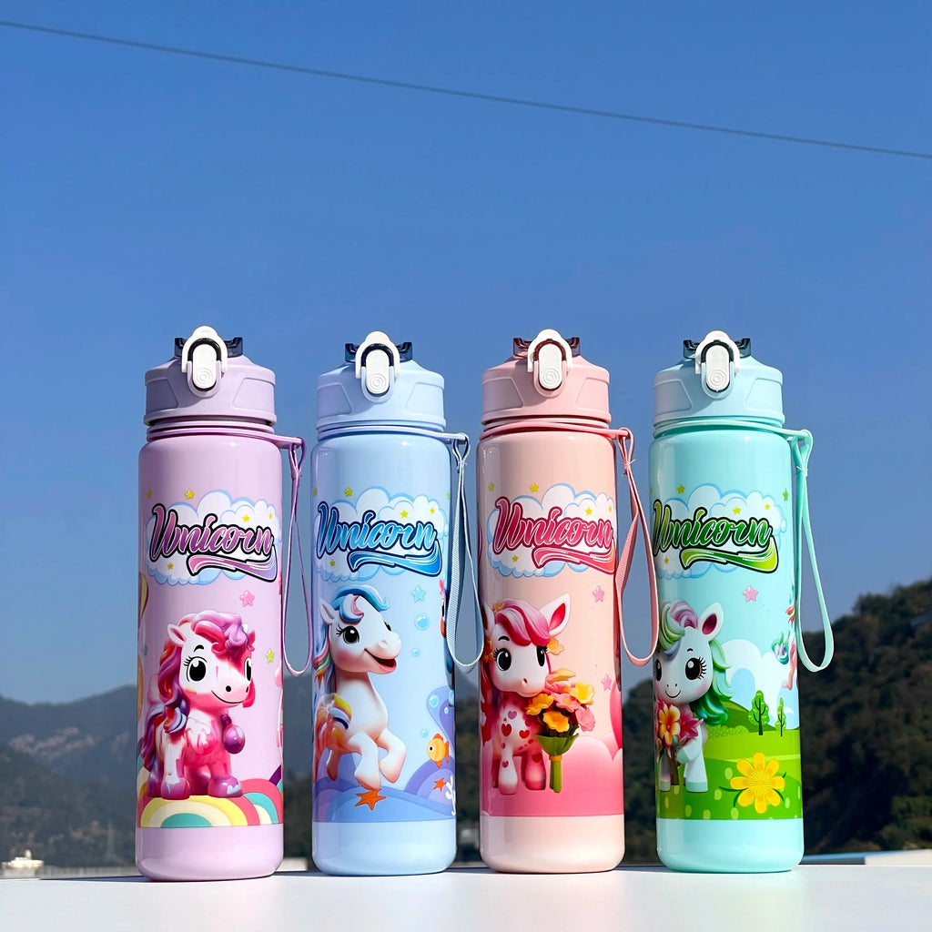 Unicorn Straw Cup | Cute, Portable, and Large Capacity Water Bottle